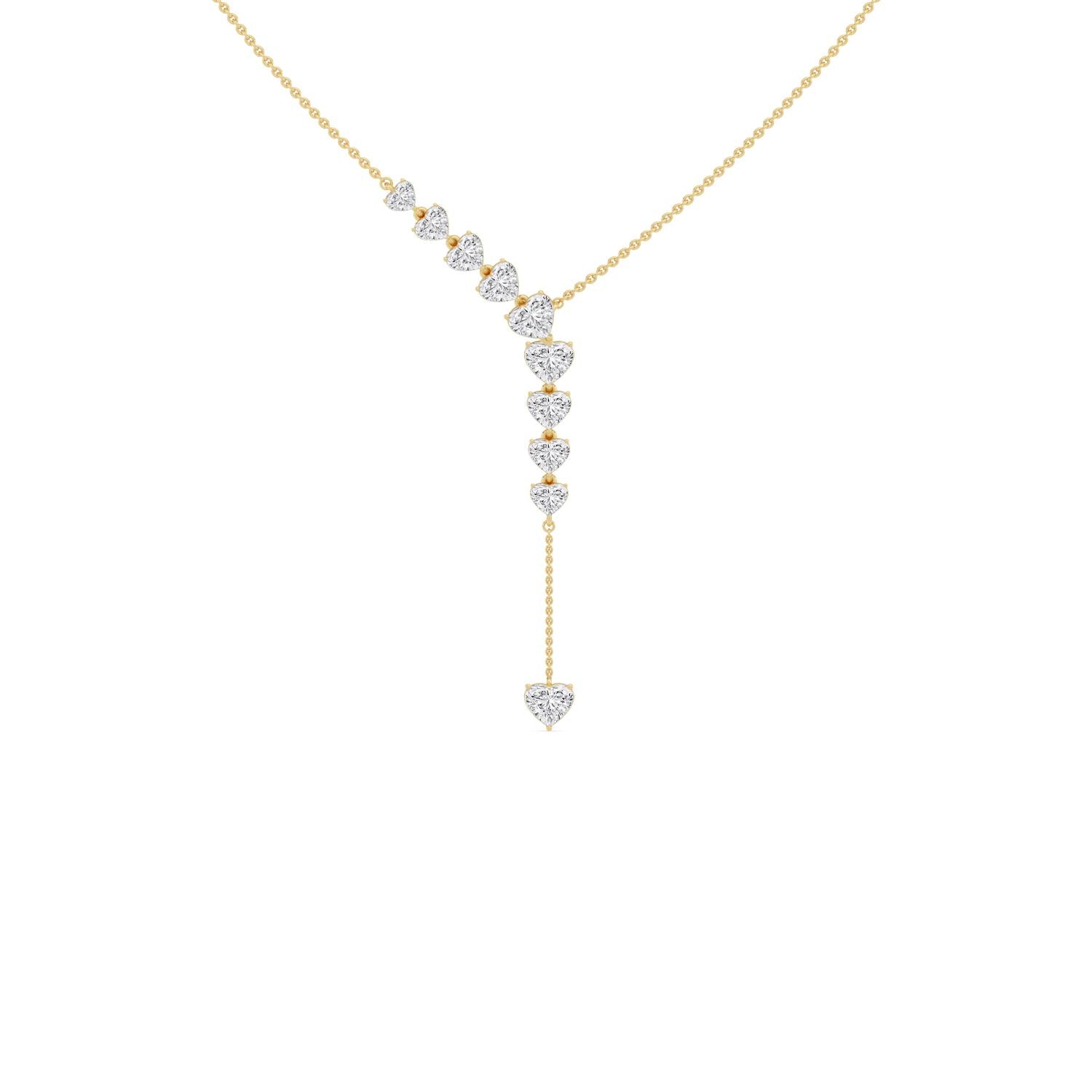 9K Yellow Gold Lab Grown Diamond NECKLACE 4.92 ctw N08550HT-4.88CT-16IN