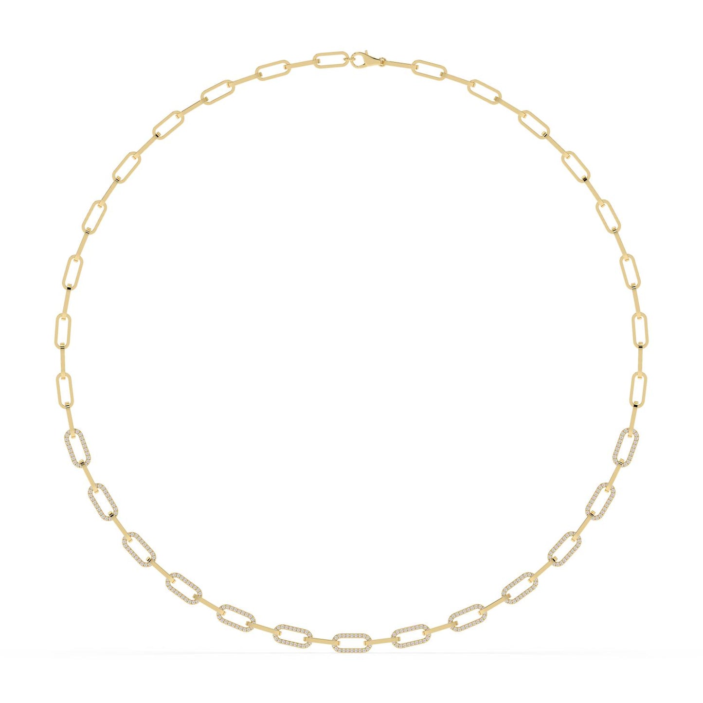 Yellow Gold Lab Grown Diamond NECKLACE 1.04 ctw N08606-1.15CT-18IN