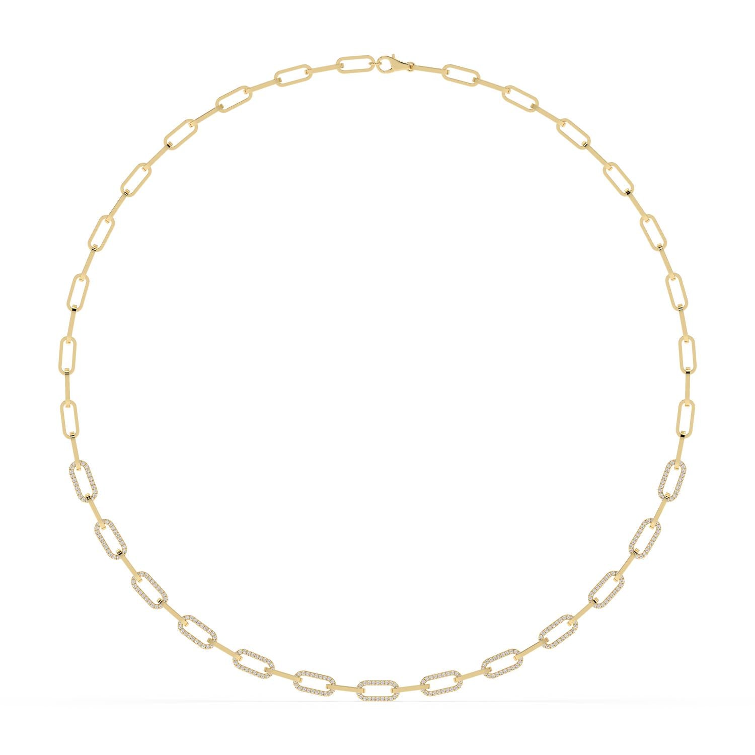 Yellow Gold Lab Grown Diamond NECKLACE 1.04 ctw N08606-1.15CT-18IN