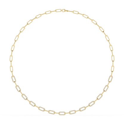Yellow Gold Lab Grown Diamond NECKLACE 1.04 ctw N08606-1.15CT-18IN