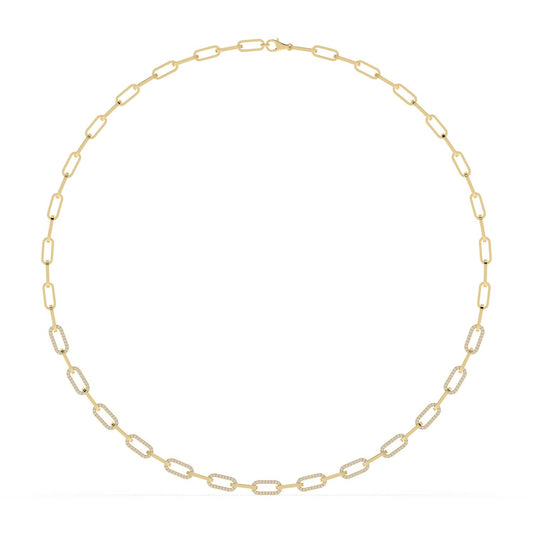 Yellow Gold Lab Grown Diamond NECKLACE 1.04 ctw N08606-1.15CT-18IN
