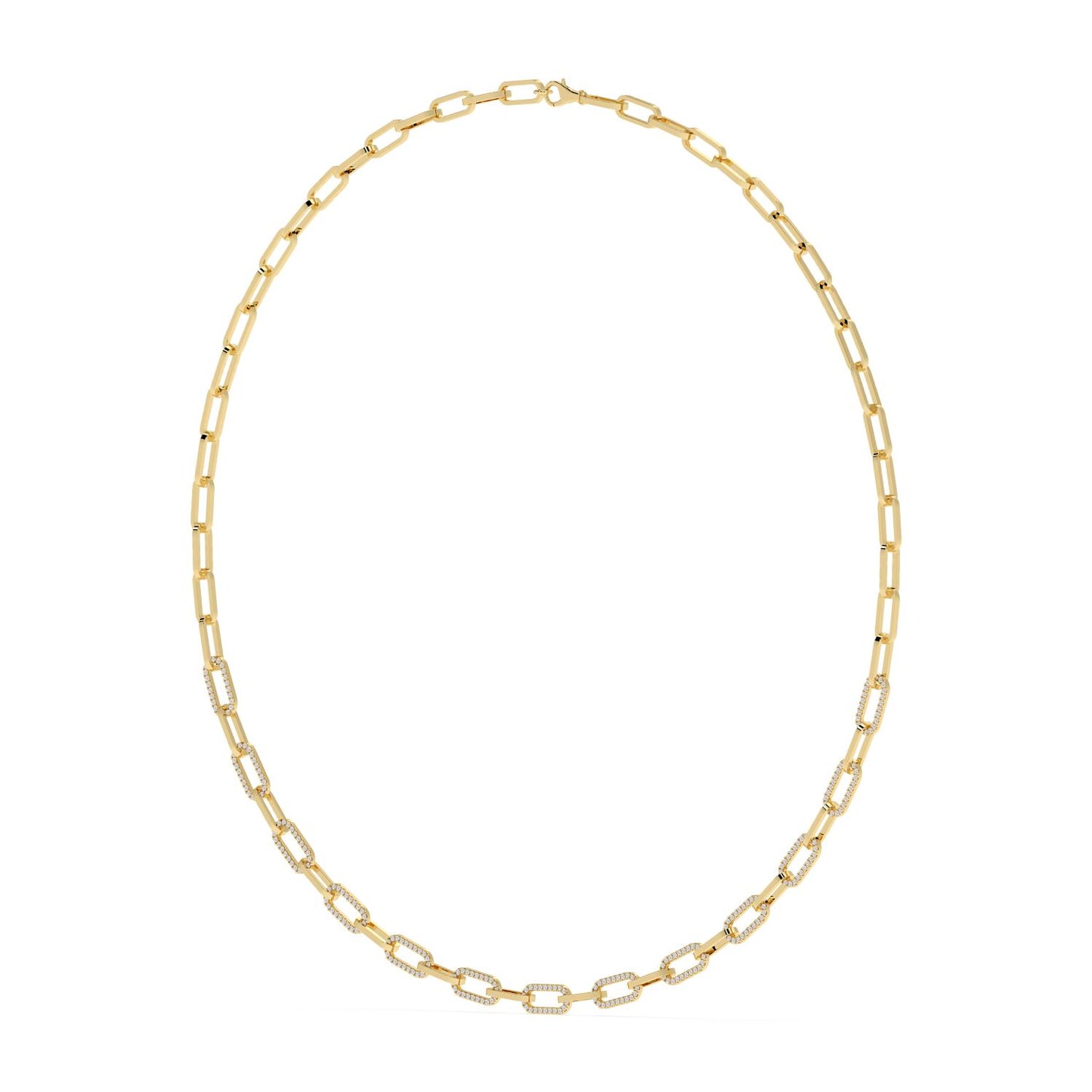 Yellow Gold Lab Grown Diamond NECKLACE 1.04 ctw N08606-1.15CT-18IN