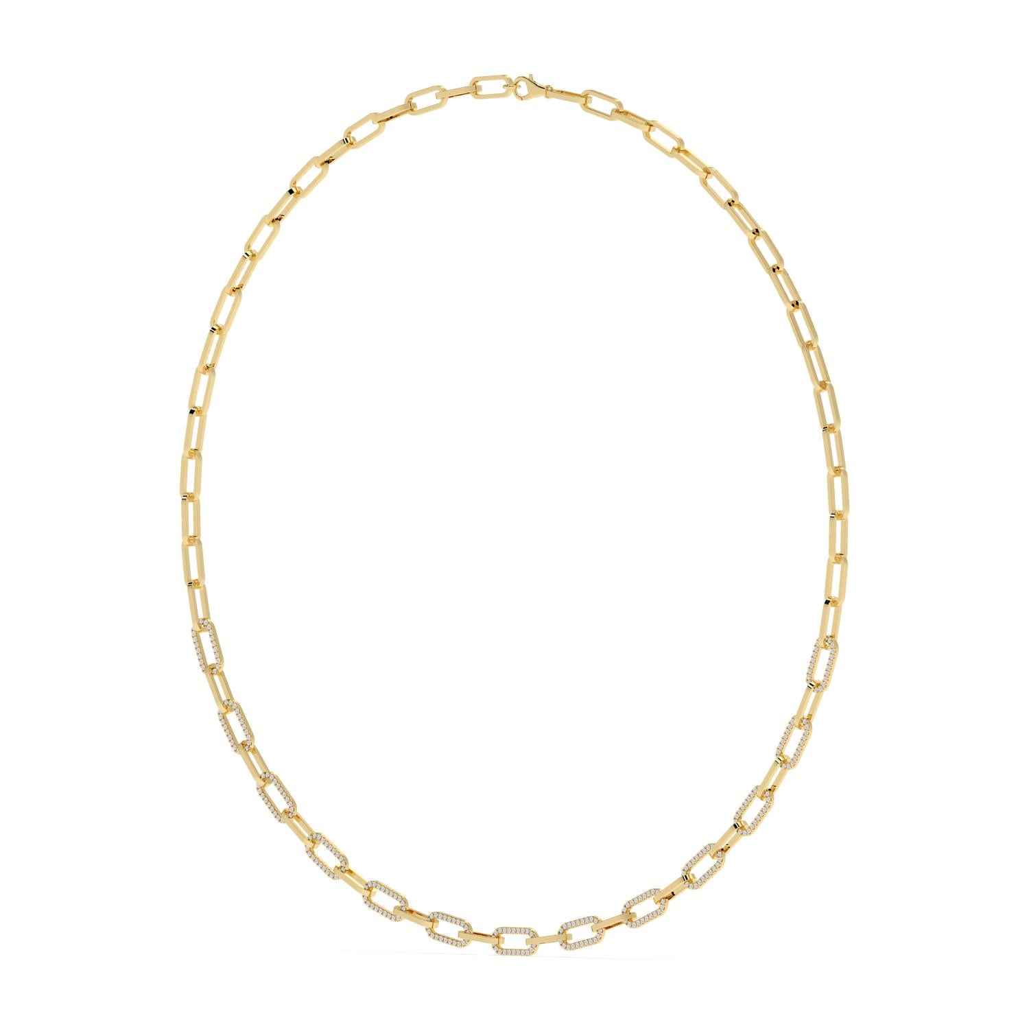 Yellow Gold Lab Grown Diamond NECKLACE 1.04 ctw N08606-1.15CT-18IN