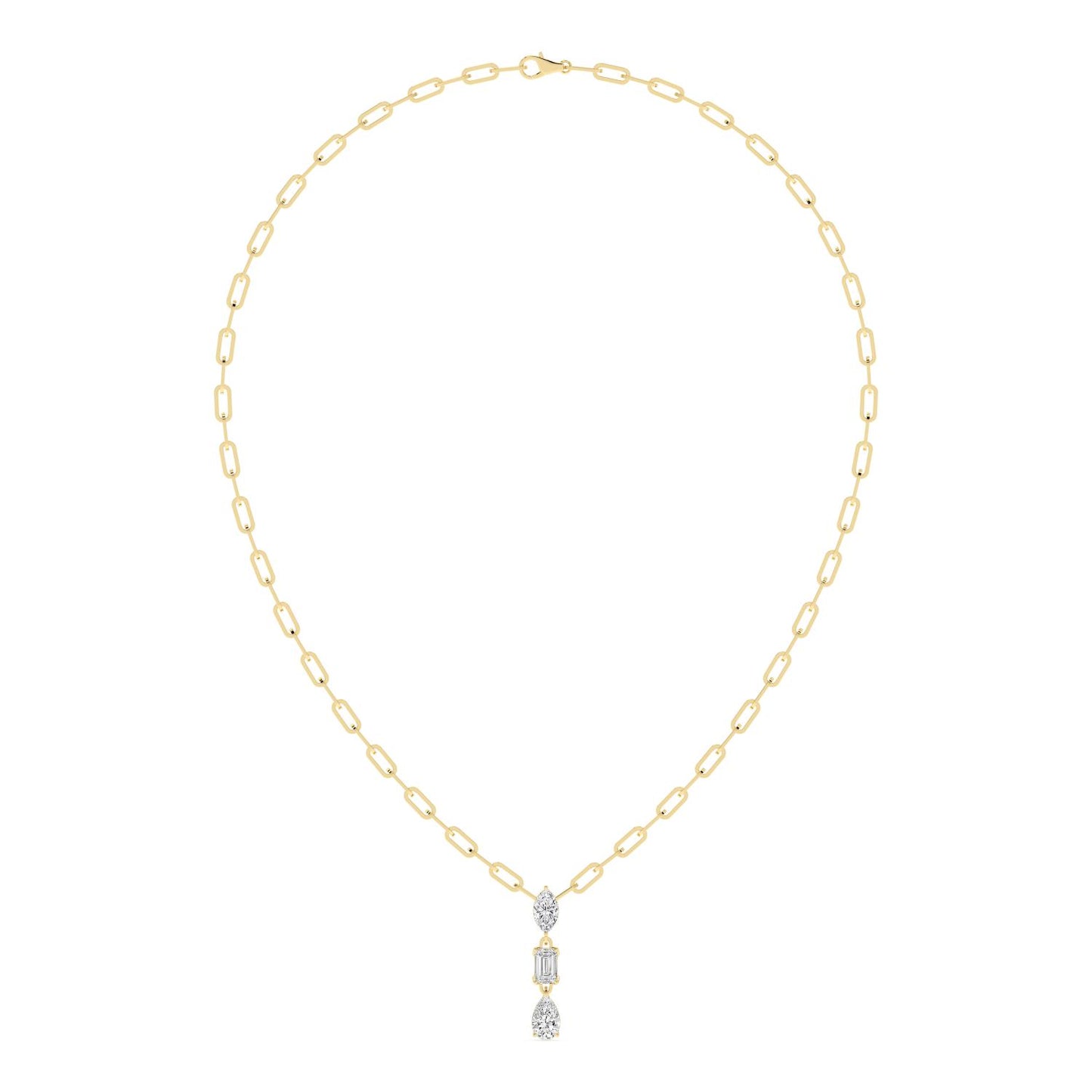 Yellow Gold Lab Grown Diamond NECKLACE 2.84 ctw N08651-2.75CT-18IN