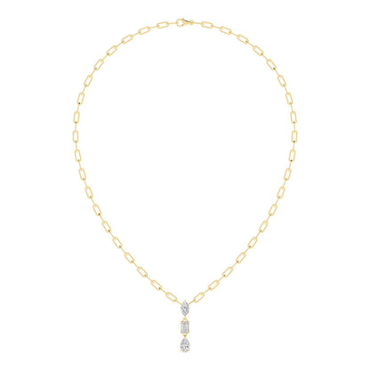 Yellow Gold Lab Grown Diamond NECKLACE 2.84 ctw N08651-2.75CT-18IN