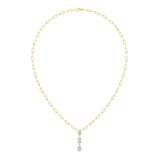 Yellow Gold Lab Grown Diamond NECKLACE 2.84 ctw N08651-2.75CT-18IN