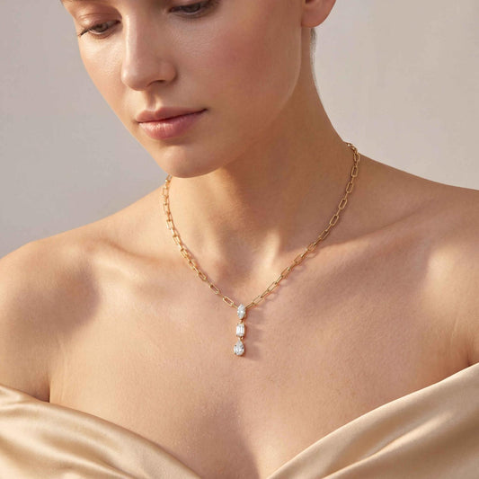 Yellow Gold Lab Grown Diamond NECKLACE 2.84 ctw N08651-2.75CT-18IN