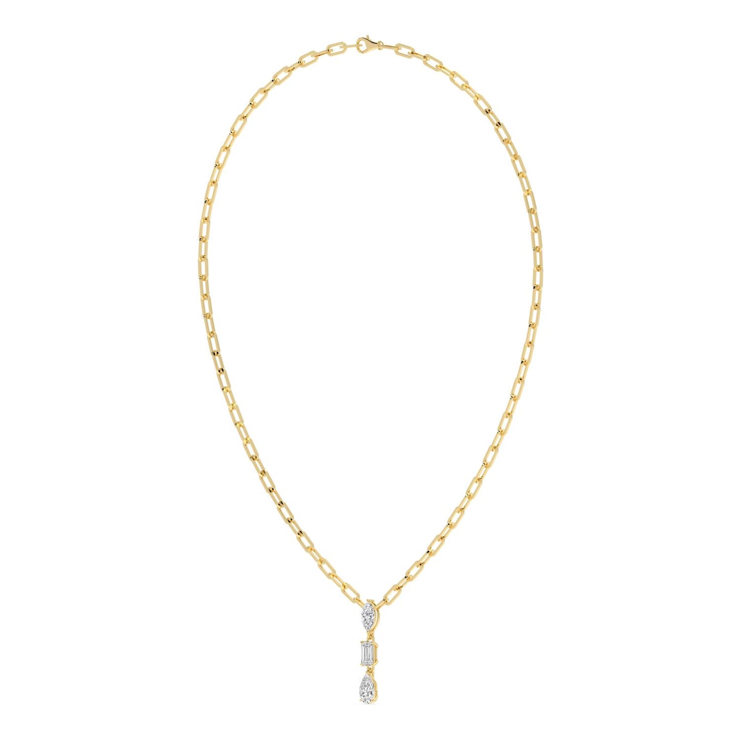 Yellow Gold Lab Grown Diamond NECKLACE 2.84 ctw N08651-2.75CT-18IN