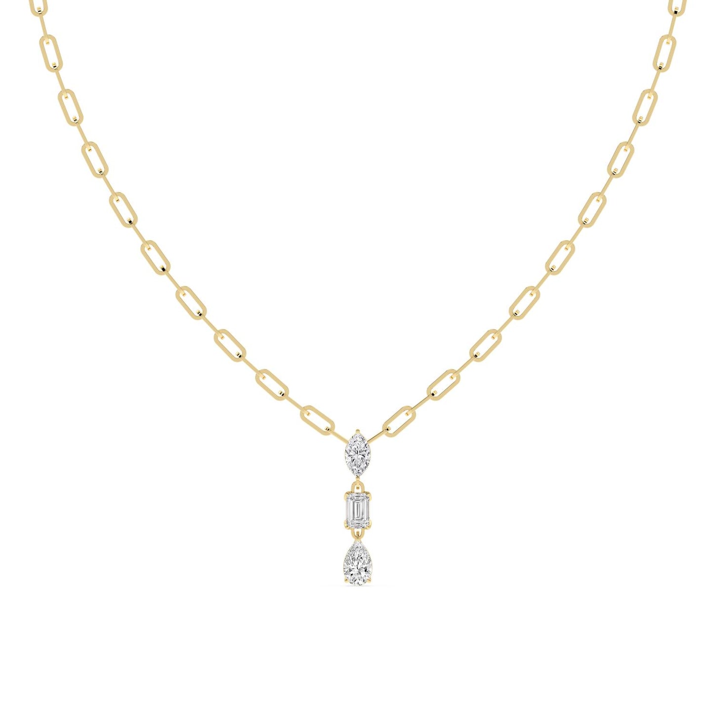 Yellow Gold Lab Grown Diamond NECKLACE 2.84 ctw N08651-2.75CT-18IN