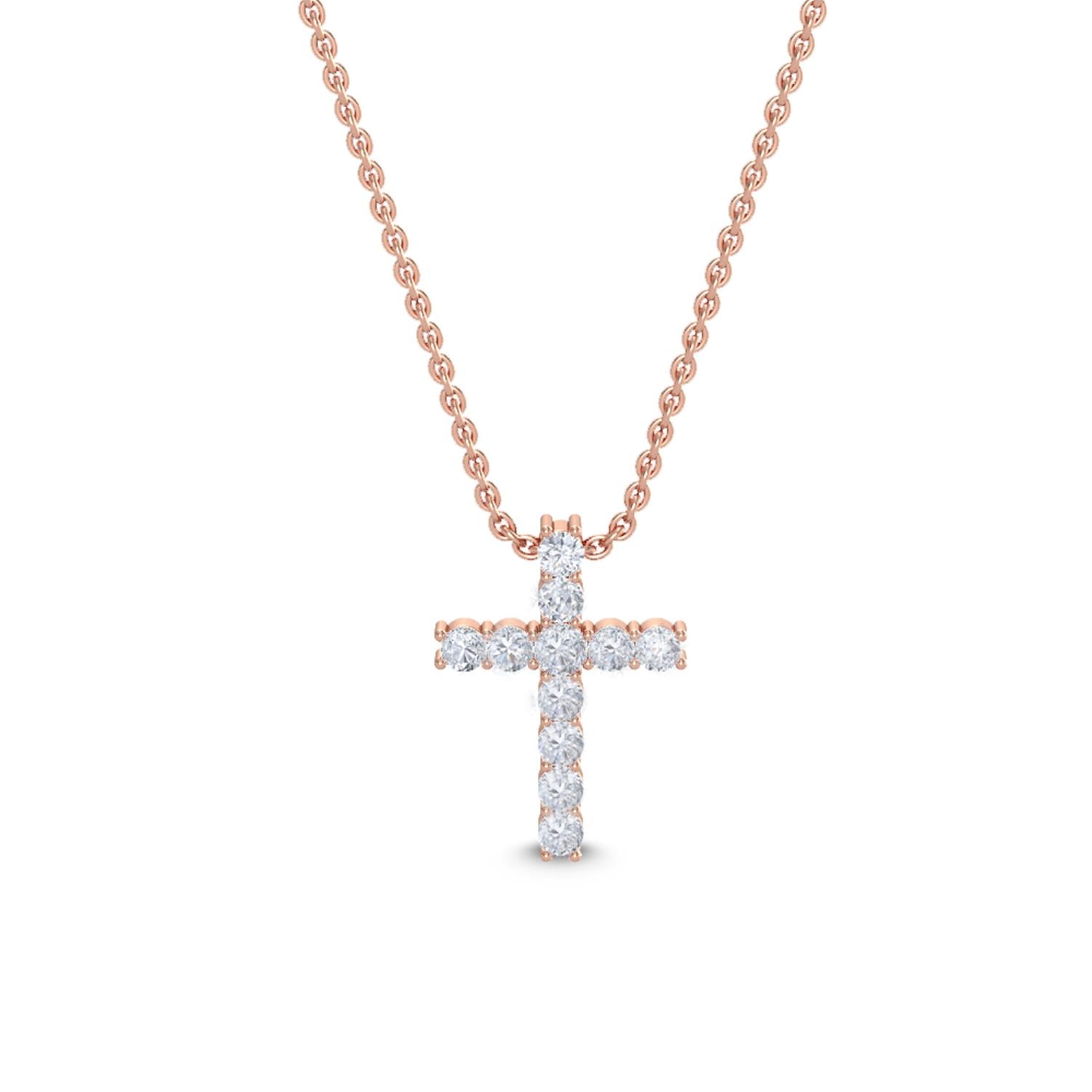 9K Rose Gold Lab Grown Diamond PENDANT 0.48 ctw P31468-0.50CT