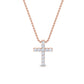 9K Rose Gold Lab Grown Diamond PENDANT 0.48 ctw P31468-0.50CT