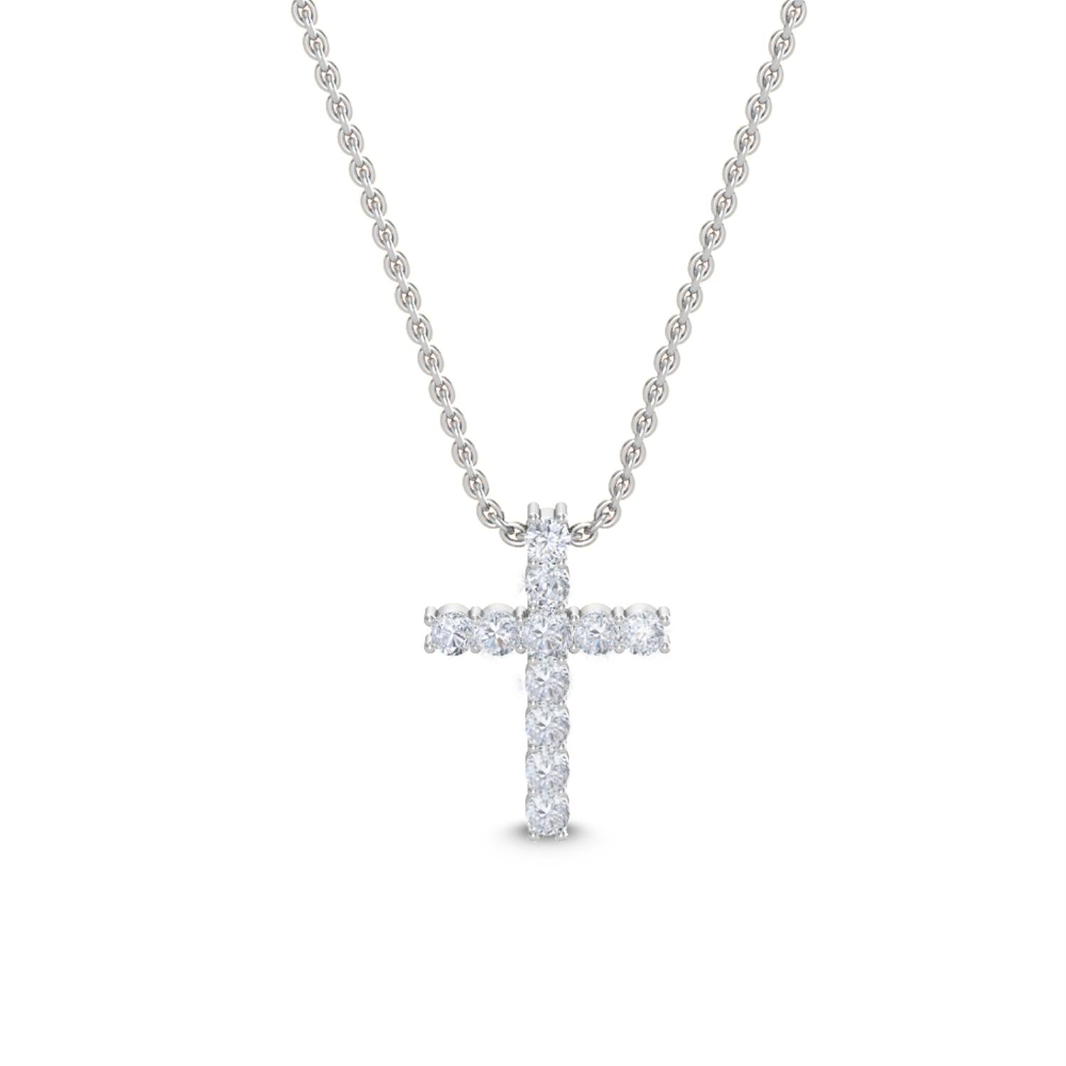 9K White Gold Lab Grown Diamond PENDANT 0.48 ctw P31468-0.50CT