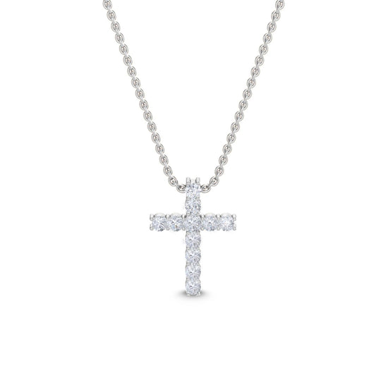 9K White Gold Lab Grown Diamond PENDANT 0.48 ctw P31468-0.50CT