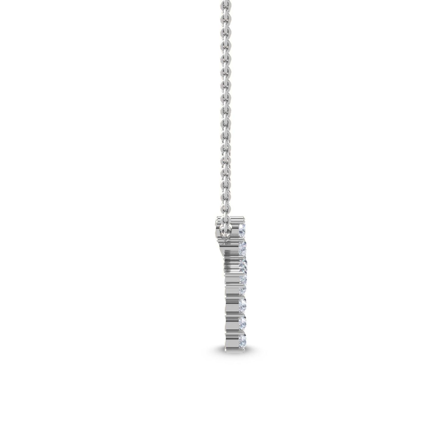 9K White Gold Lab Grown Diamond PENDANT 0.48 ctw P31468-0.50CT