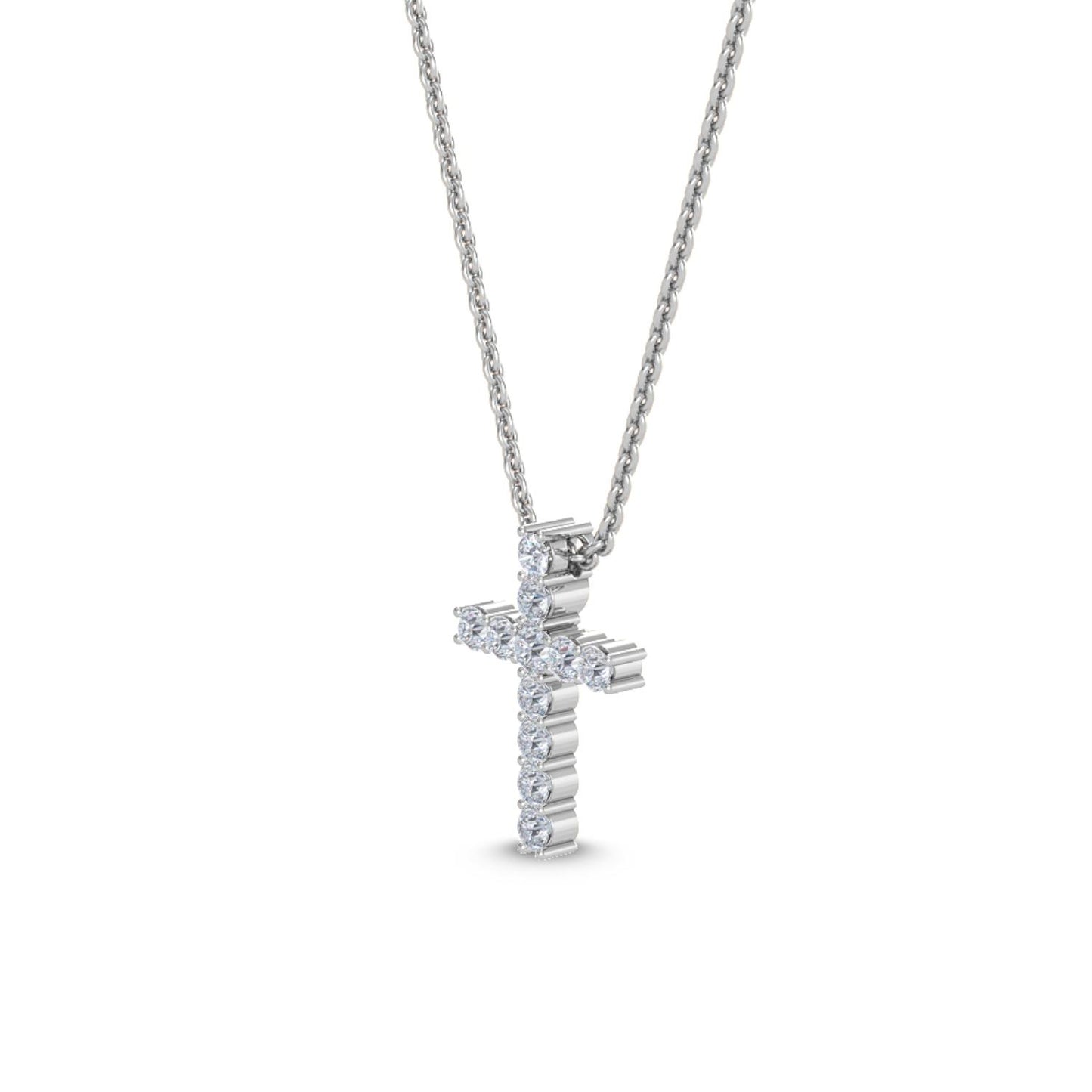 9K White Gold Lab Grown Diamond PENDANT 0.48 ctw P31468-0.50CT