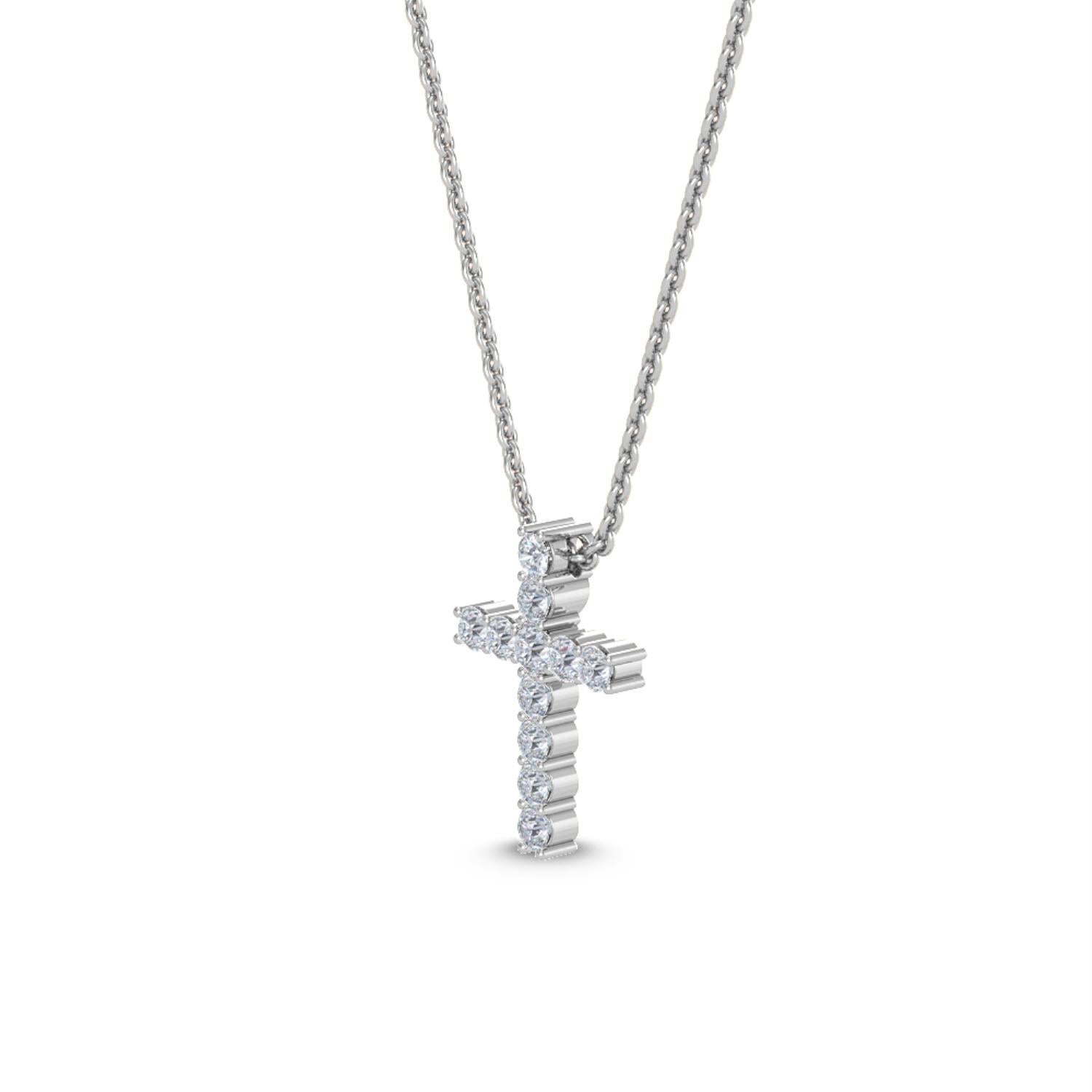 9K White Gold Lab Grown Diamond PENDANT 0.48 ctw P31468-0.50CT