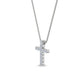 9K White Gold Lab Grown Diamond PENDANT 0.48 ctw P31468-0.50CT