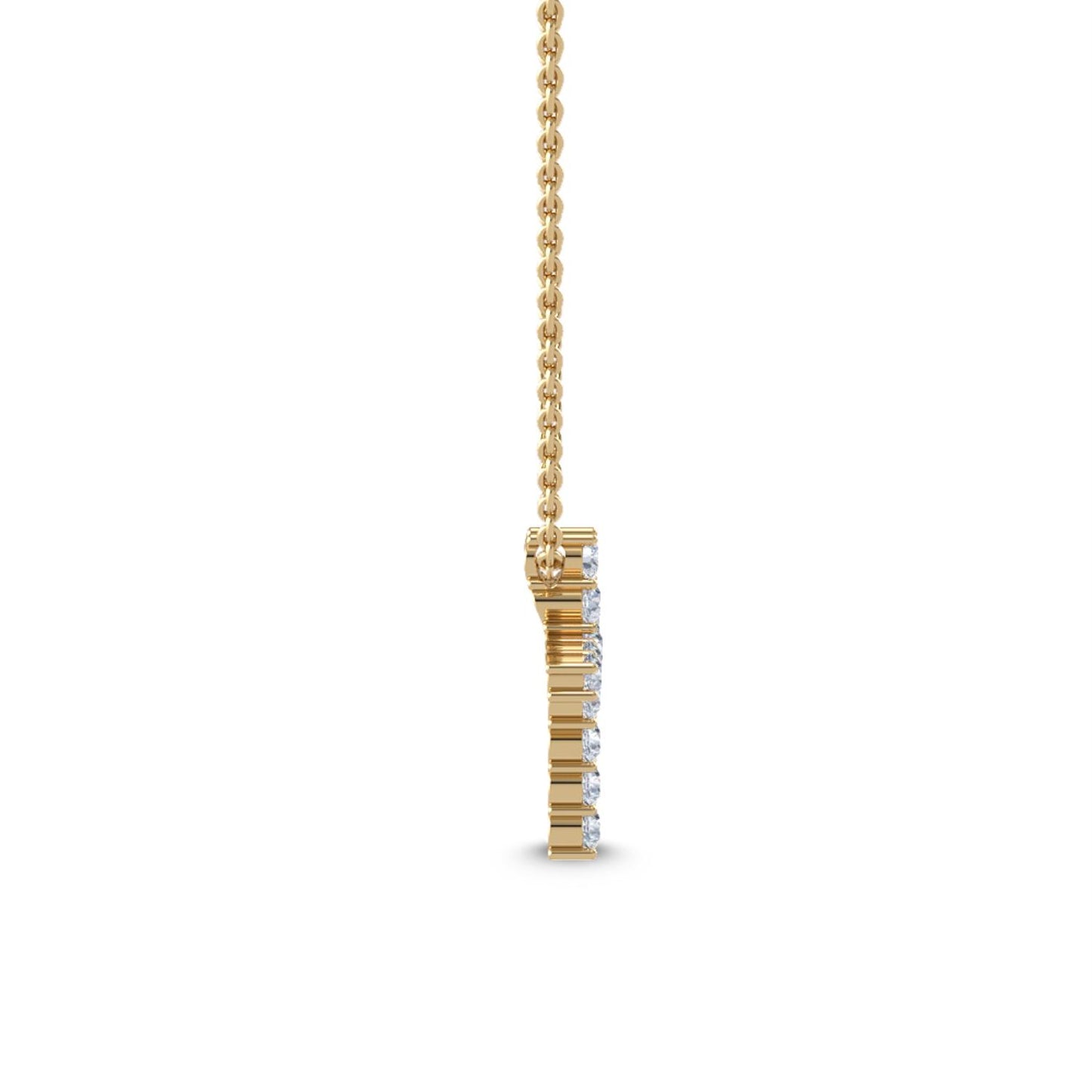 9K Yellow Gold Lab Grown Diamond PENDANT 0.48 ctw P31468-0.50CT