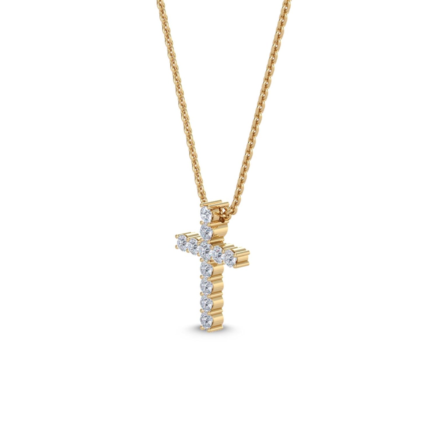 9K Yellow Gold Lab Grown Diamond PENDANT 0.48 ctw P31468-0.50CT