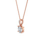9K Rose Gold Lab Grown Diamond PENDANT 0.78 ctw P31591-0.75CT