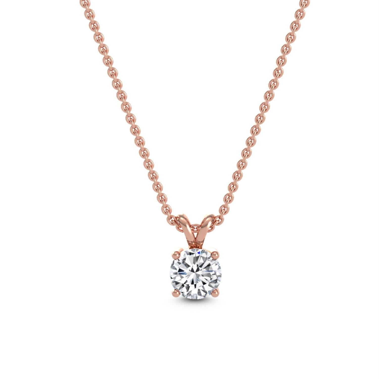 9K Rose Gold Lab Grown Diamond PENDANT 1.25 ctw P31594-1.25CT