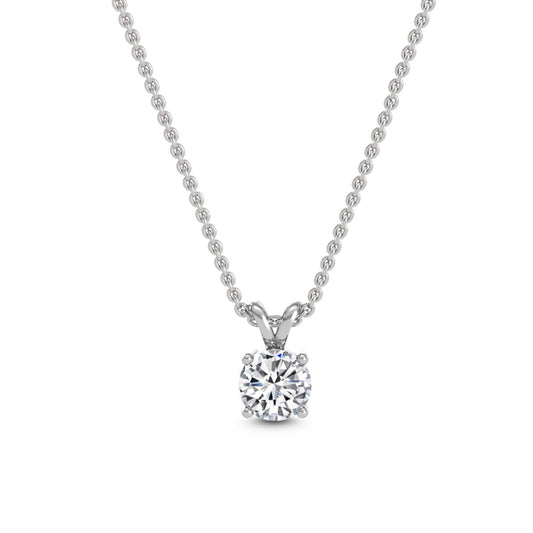 9K White Gold Lab Grown Diamond PENDANT 0.24 ctw P31594-0.25CT