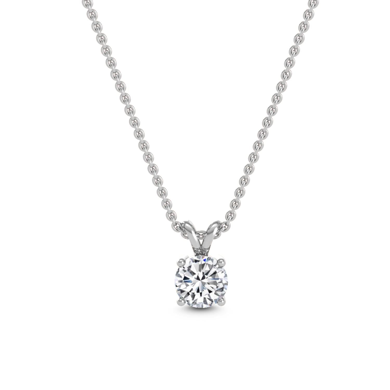 9K White Gold Lab Grown Diamond PENDANT 1.25 ctw P31594-1.25CT