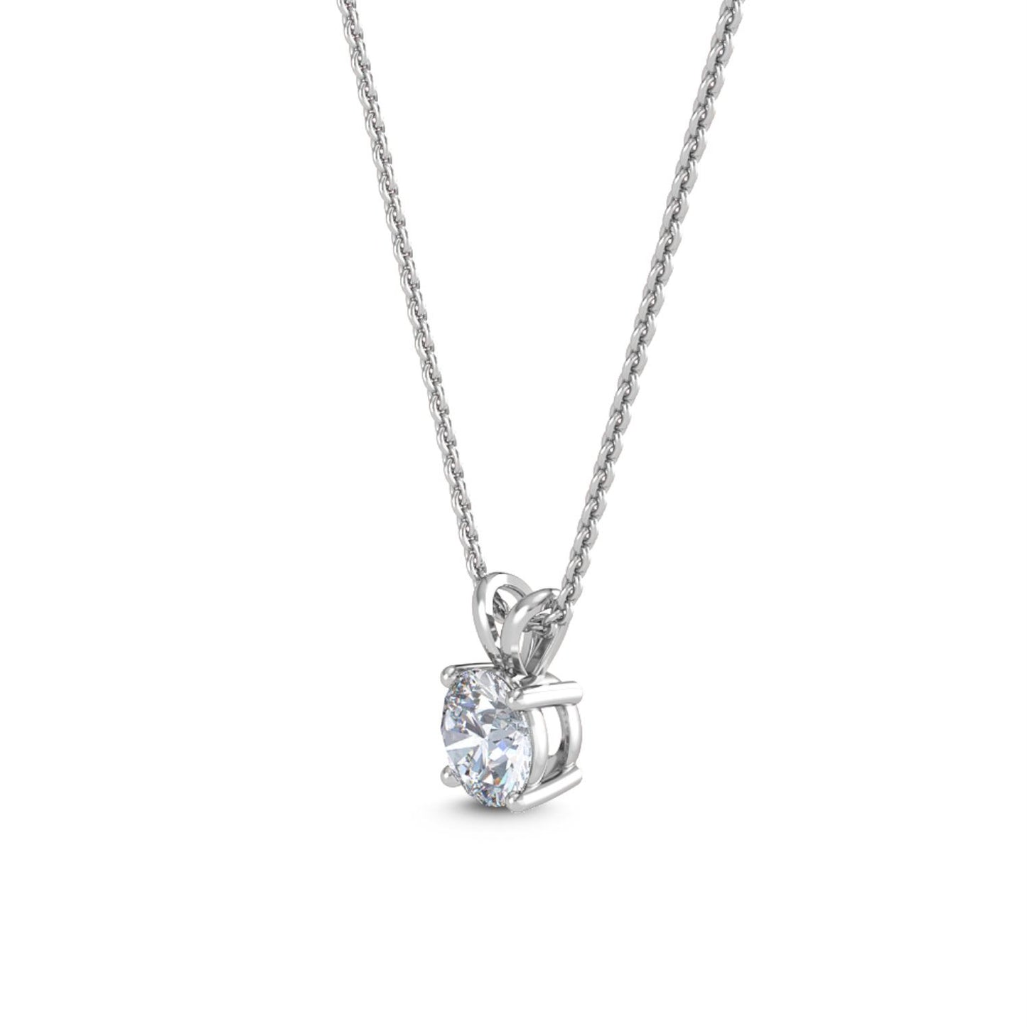 9K White Gold Lab Grown Diamond PENDANT 1.25 ctw P31594-1.25CT