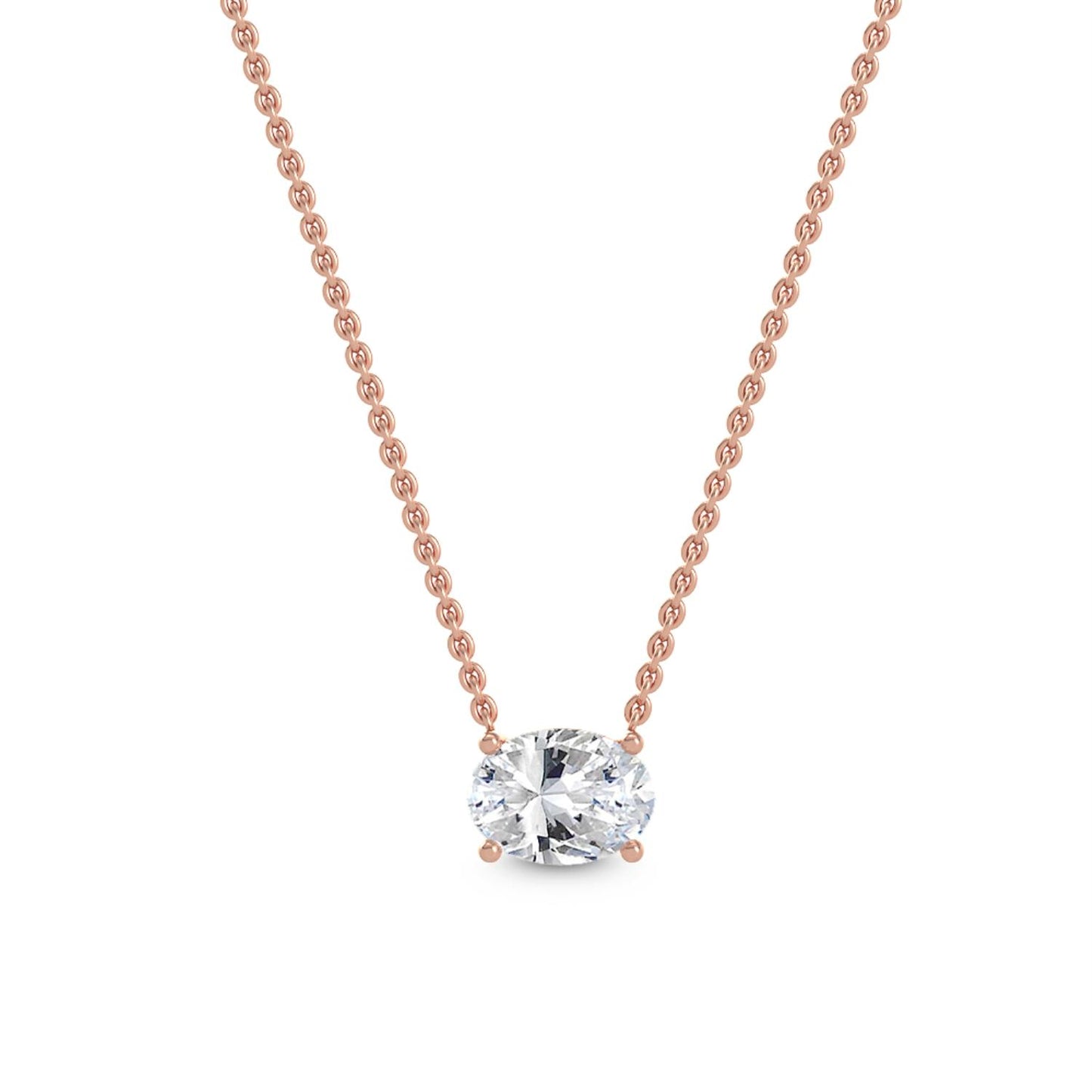 9K Rose Gold Lab Grown Diamond PENDANT 1.09 ctw P31603OV-1