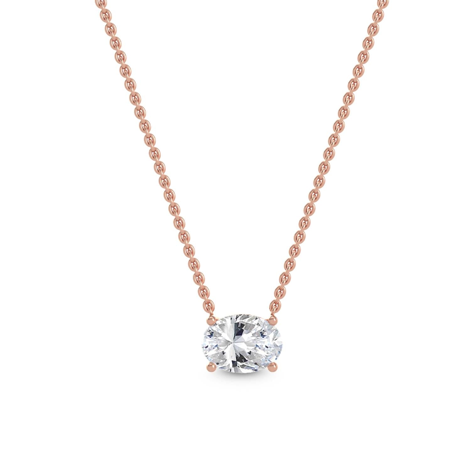 9K Rose Gold Lab Grown Diamond PENDANT 1.09 ctw P31603OV-1