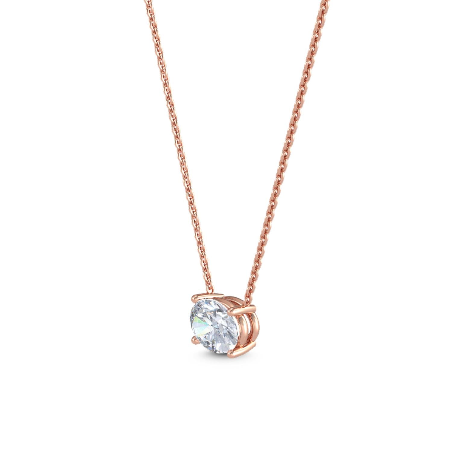 9K Rose Gold Lab Grown Diamond PENDANT 1.09 ctw P31603OV-1