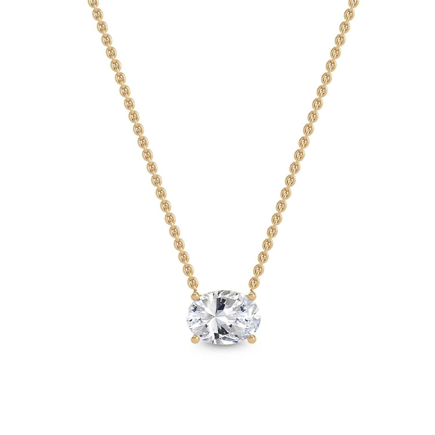 9K Yellow Gold Lab Grown Diamond PENDANT 0.50 ctw P31603OV-0.50CT