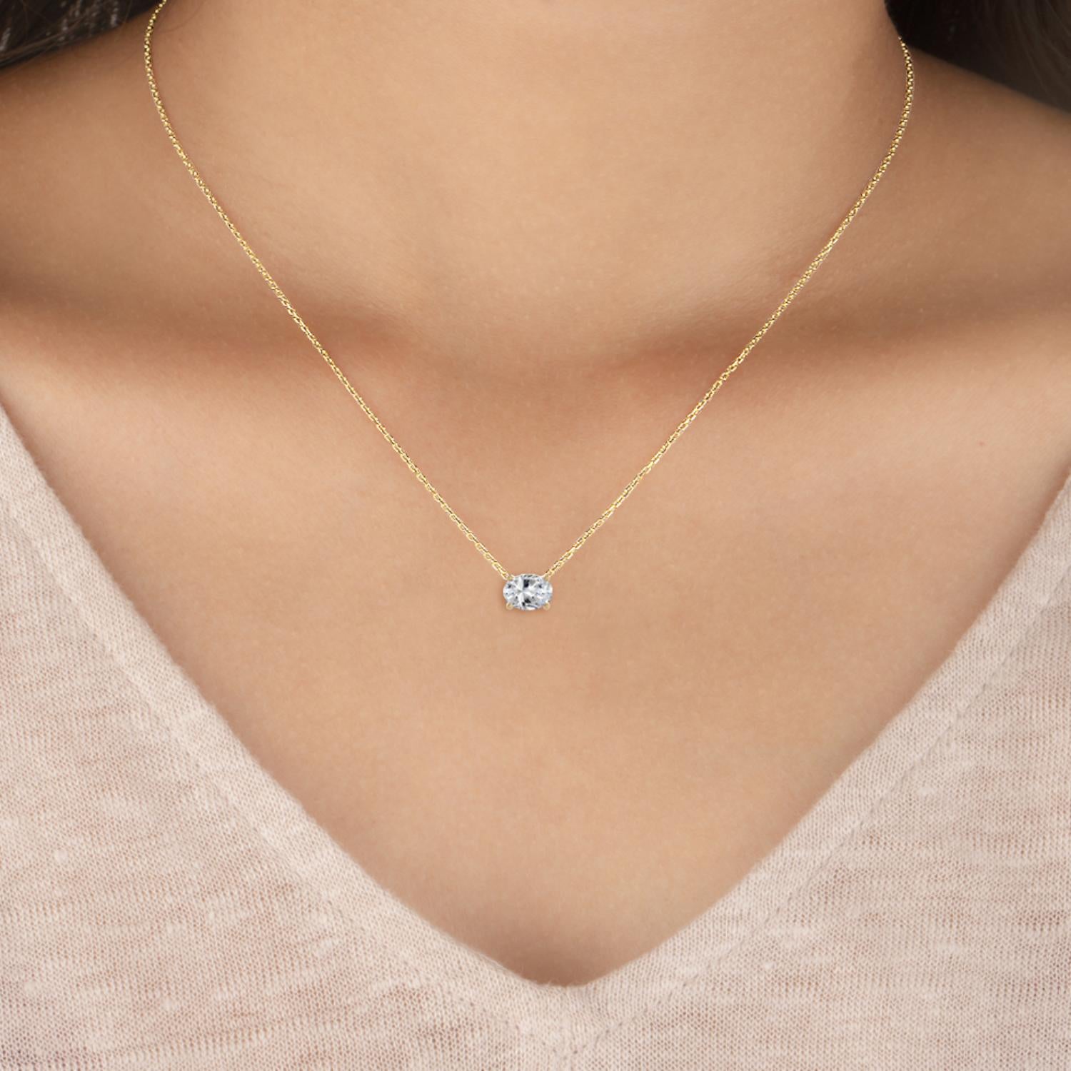 9K Yellow Gold Lab Grown Diamond PENDANT 1.09 ctw P31603OV-1