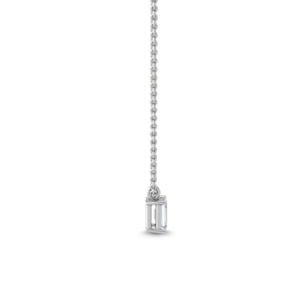 9K White Gold Lab Grown Diamond Solitaire Pendant1 ctw P31604EM-1