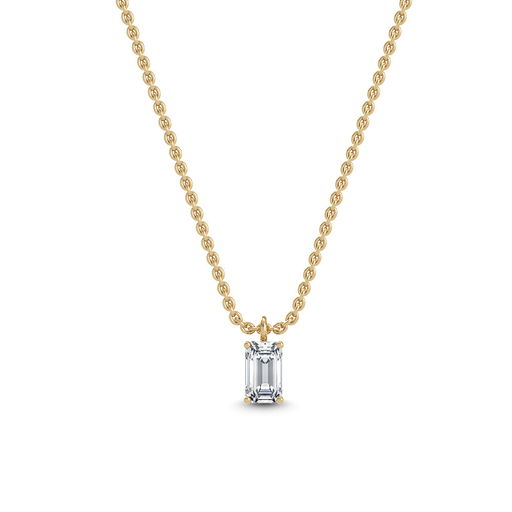 9K Yellow Gold Lab Grown Diamond Solitaire Pendant1 ctw P31604EM-1