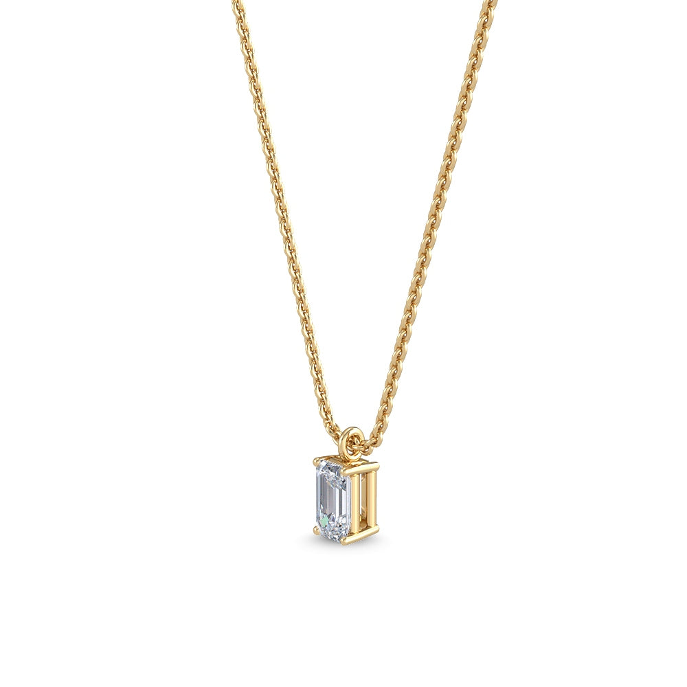 9K Yellow Gold Lab Grown Diamond Solitaire Pendant1 ctw P31604EM-1