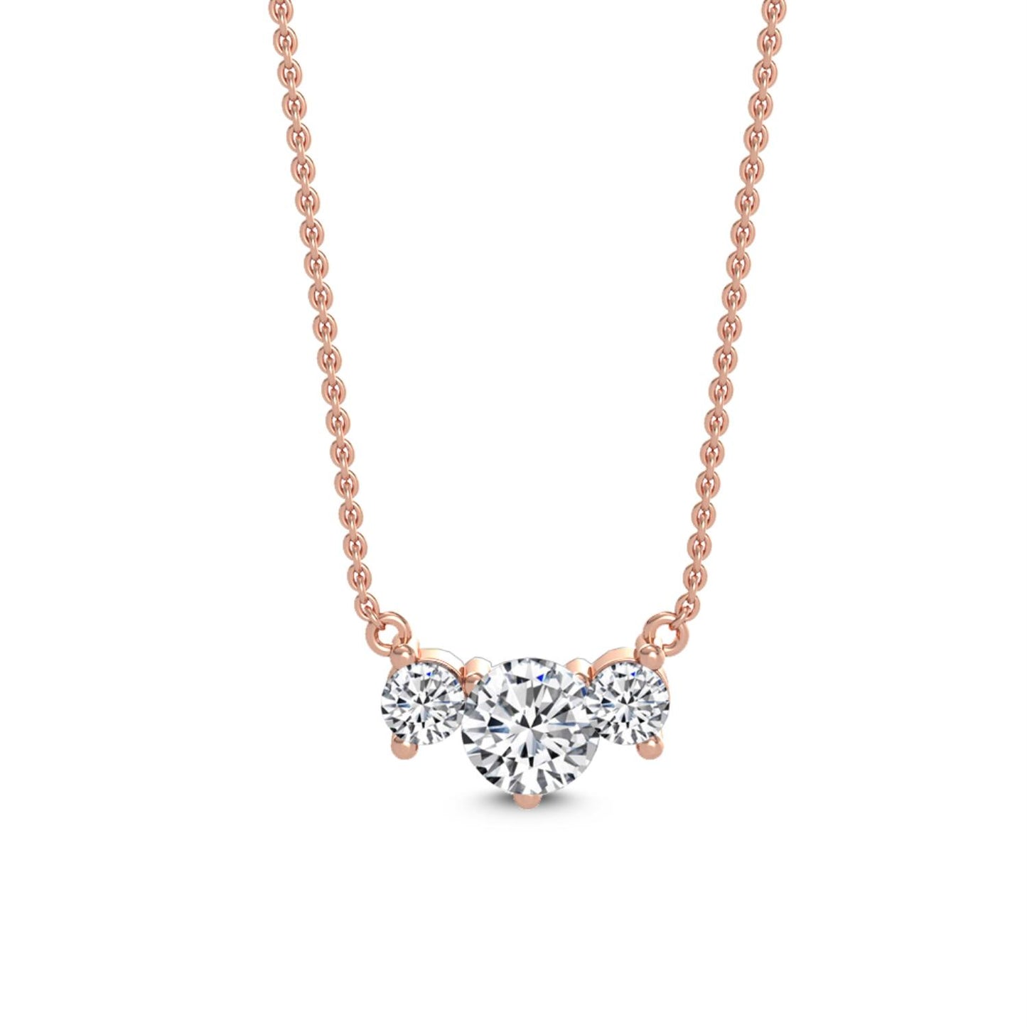 9K Rose Gold Lab Grown Diamond PENDANT 0.80 ctw P31608-0.75CT