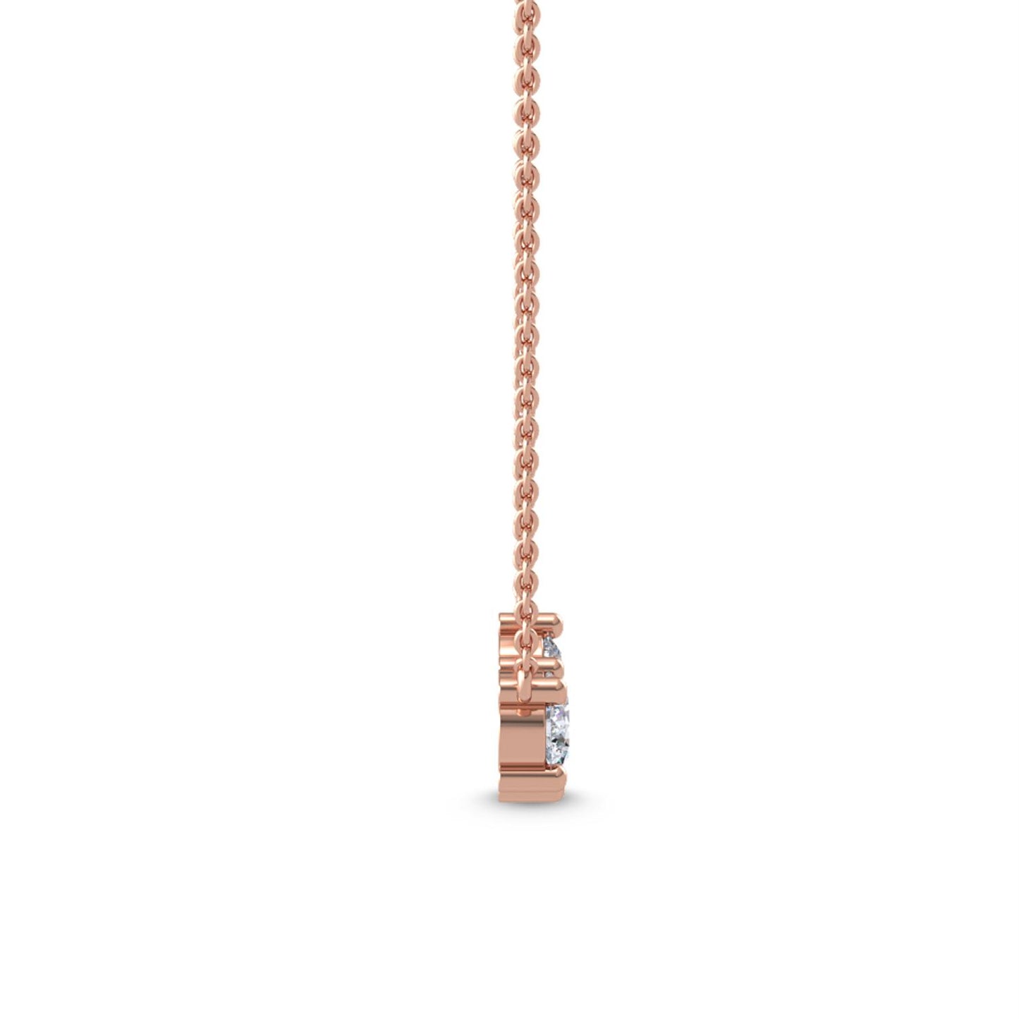 9K Rose Gold Lab Grown Diamond PENDANT 0.80 ctw P31608-0.75CT