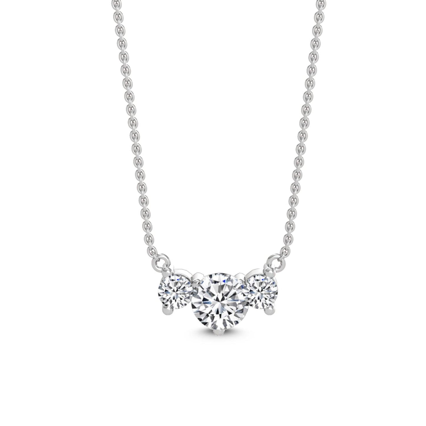 9K White Gold Lab Grown Diamond PENDANT 0.80 ctw P31608-0.75CT