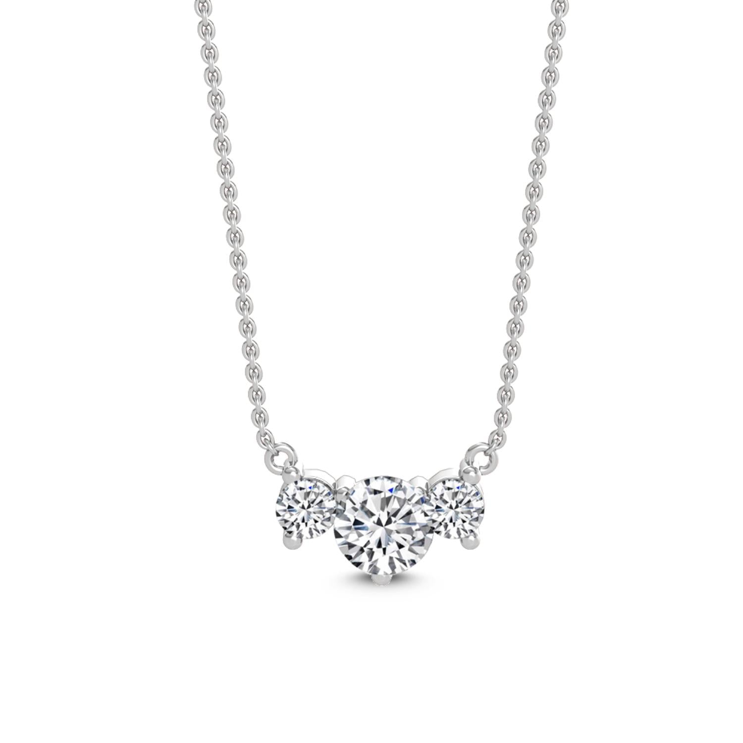 9K White Gold Lab Grown Diamond PENDANT 1.13 ctw P31608-1.25CT