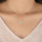 9K White Gold Lab Grown Diamond PENDANT 0.80 ctw P31608-0.75CT