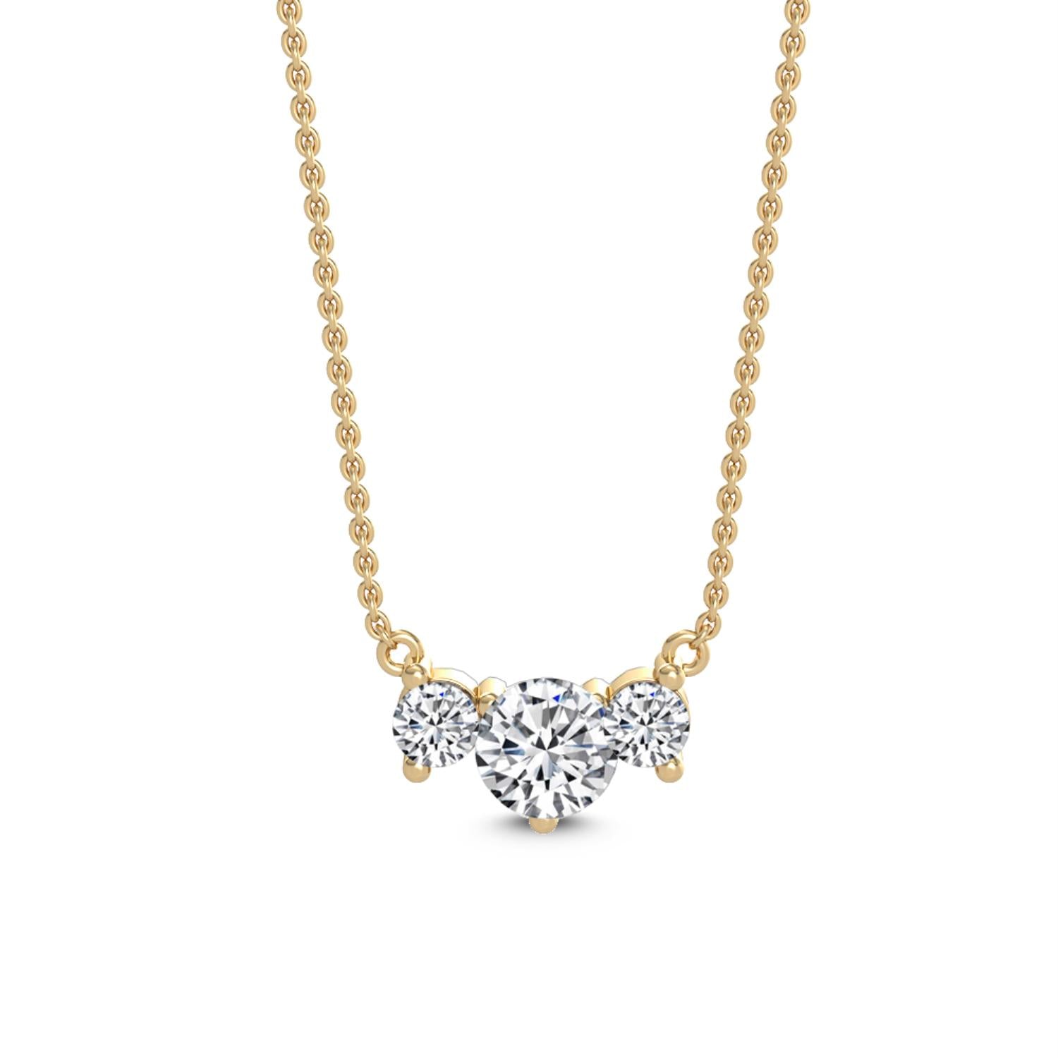 9K Yellow Gold Lab Grown Diamond PENDANT 0.80 ctw P31608-0.75CT