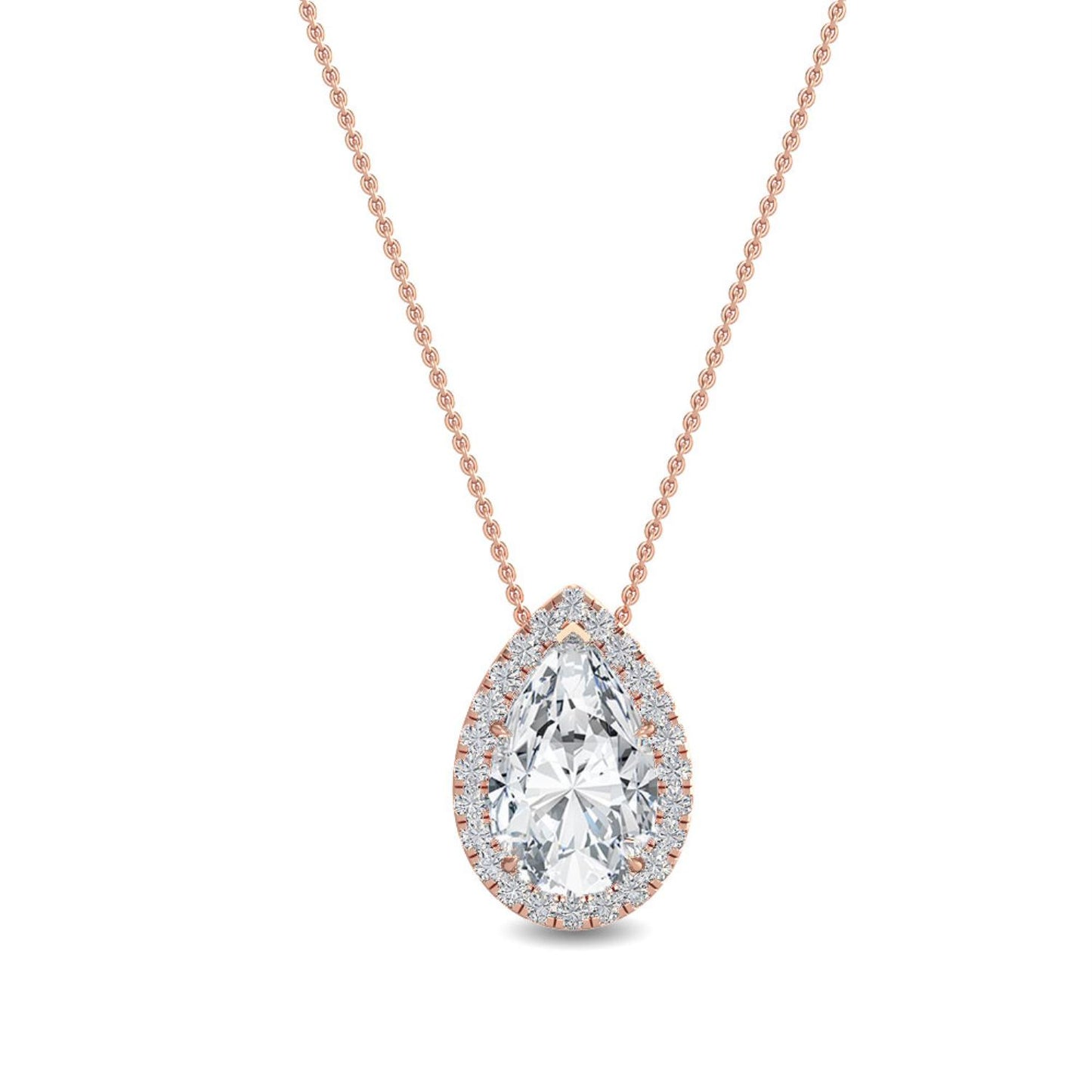 9K Rose Gold Lab Grown Diamond PENDANT 0.77 ctw P31624PE-0.75CT