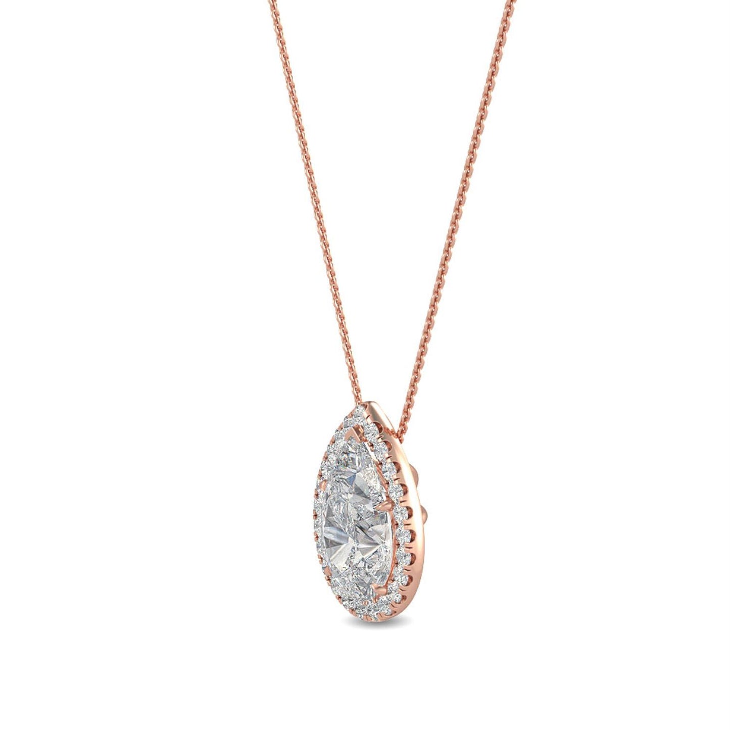 9K Rose Gold Lab Grown Diamond PENDANT 0.77 ctw P31624PE-0.75CT