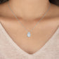 9K White Gold Lab Grown Diamond PENDANT 0.77 ctw P31624PE-0.75CT