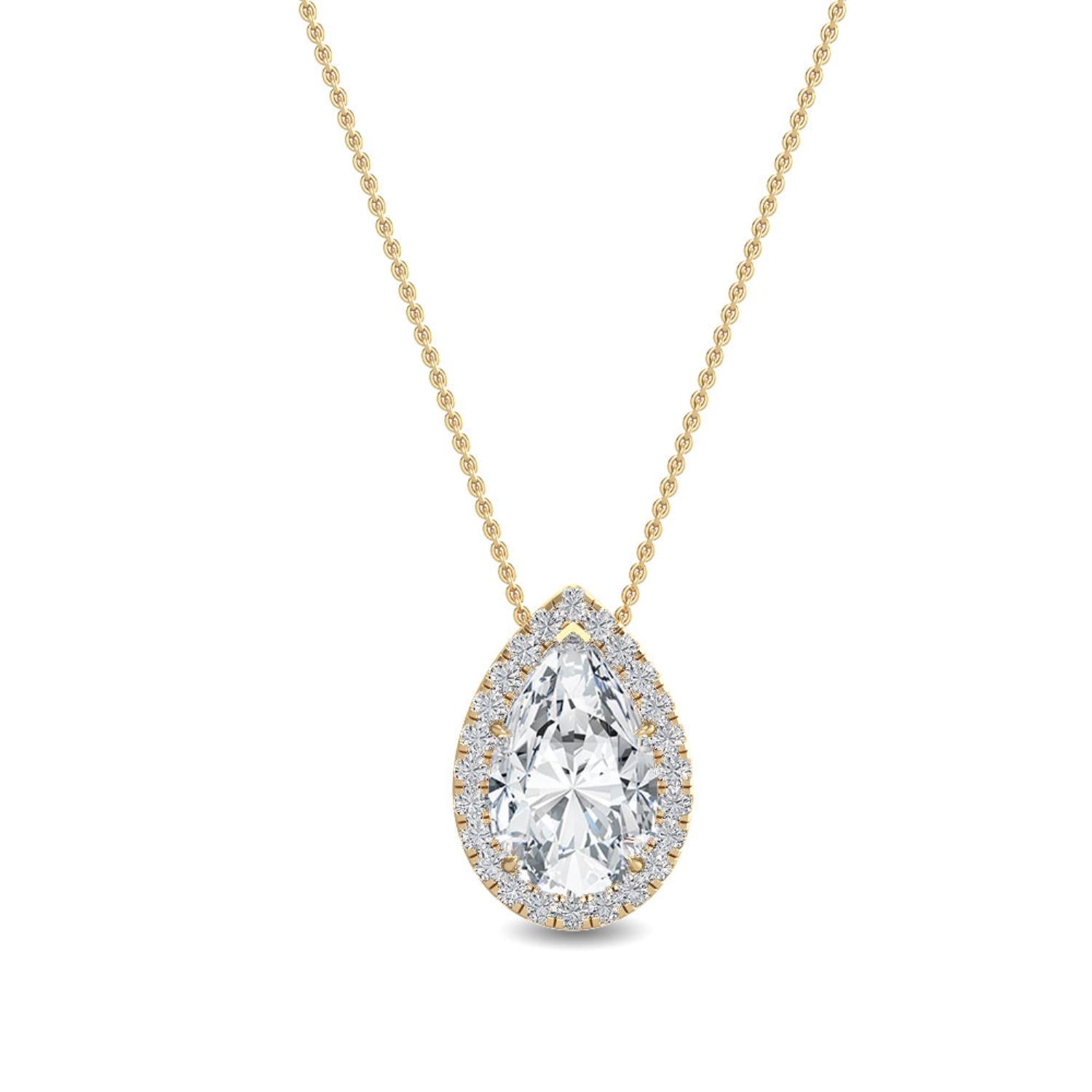 9K Yellow Gold Lab Grown Diamond PENDANT 0.77 ctw P31624PE-0.75CT