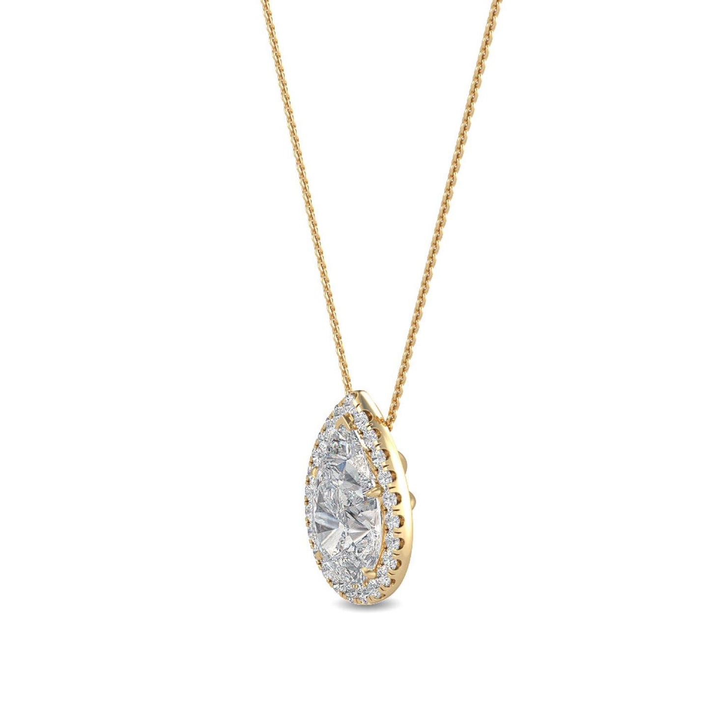 9K Yellow Gold Lab Grown Diamond PENDANT 0.77 ctw P31624PE-0.75CT