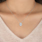 9K White Gold Lab Grown Diamond PENDANT 0.80 ctw P31625OV-0.75CT