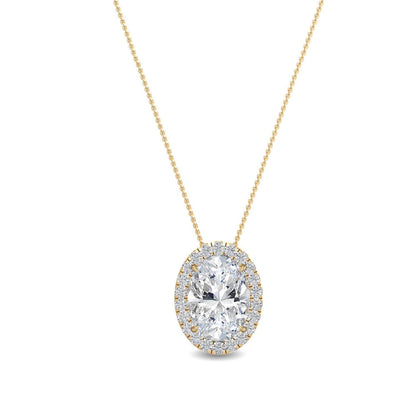 9K Yellow Gold Lab Grown Diamond PENDANT 0.80 ctw P31625OV-0.75CT