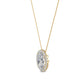 9K Yellow Gold Lab Grown Diamond PENDANT 0.80 ctw P31625OV-0.75CT